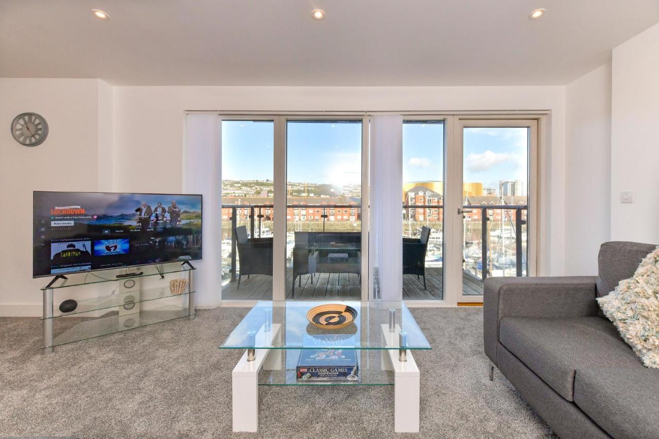 Just Stay Wales - Meridian Wharf, Marina View - 2 Bed Apartment Swansea Eksteriør billede